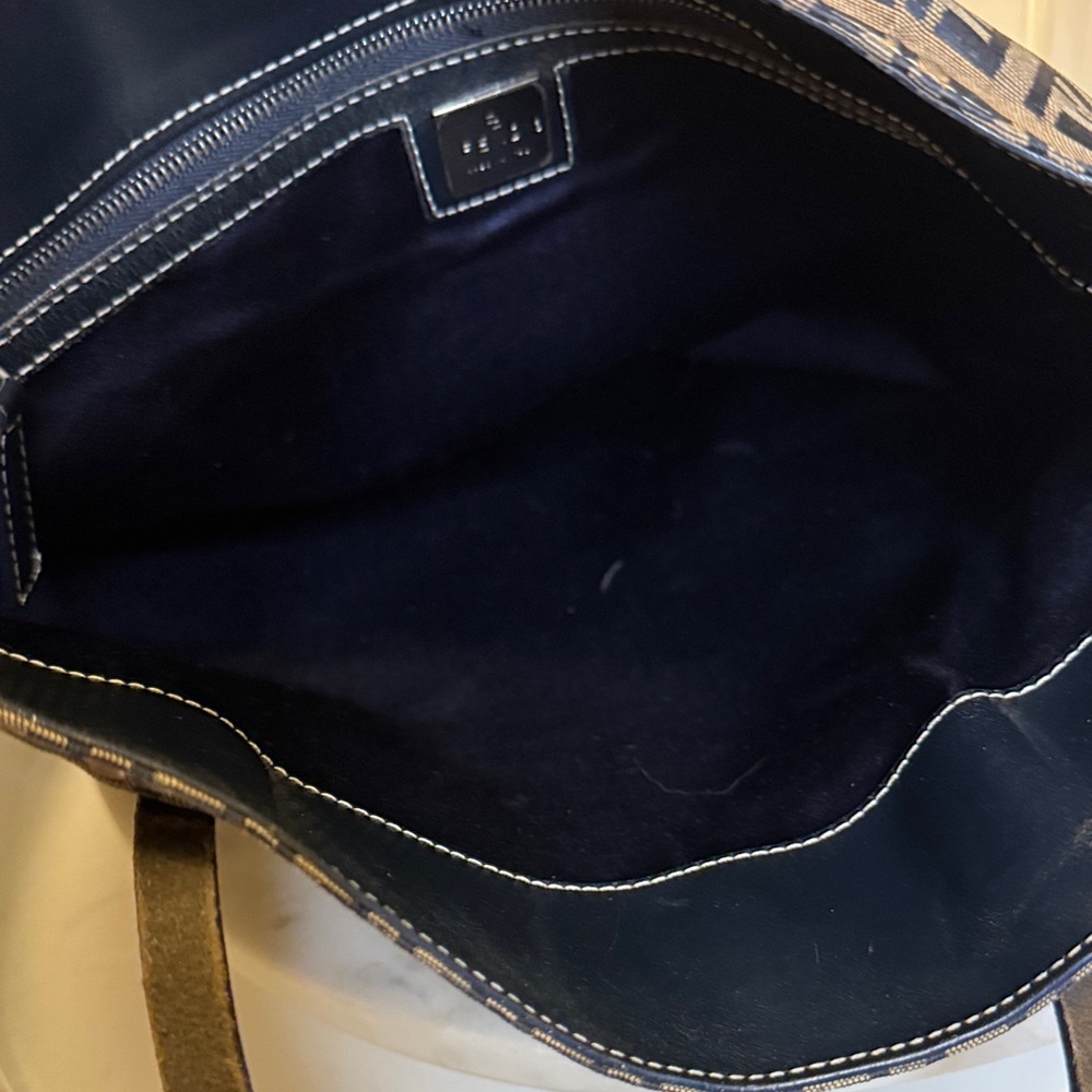 Fendi Authentic Black And Brown Patterned Tote - image 5